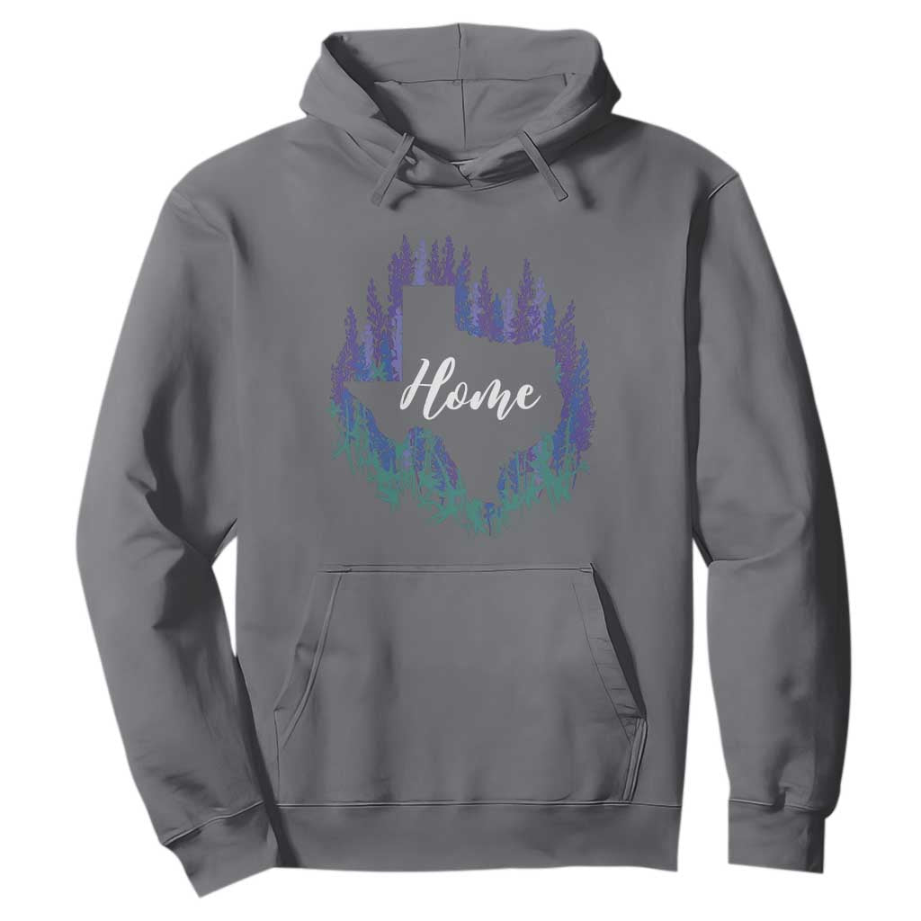 Texas Home State Map Pride Bluebonnets Hoodie TS11 Charcoal Print Your Wear