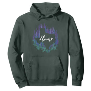 Texas Home State Map Pride Bluebonnets Hoodie TS11 Dark Forest Green Print Your Wear