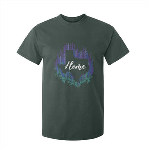 Texas Home State Map Pride Bluebonnets T Shirt For Kid TS11 Dark Forest Green Print Your Wear