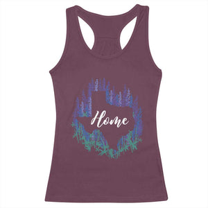 Texas Home State Map Pride Bluebonnets Racerback Tank Top TS11 Maroon Print Your Wear