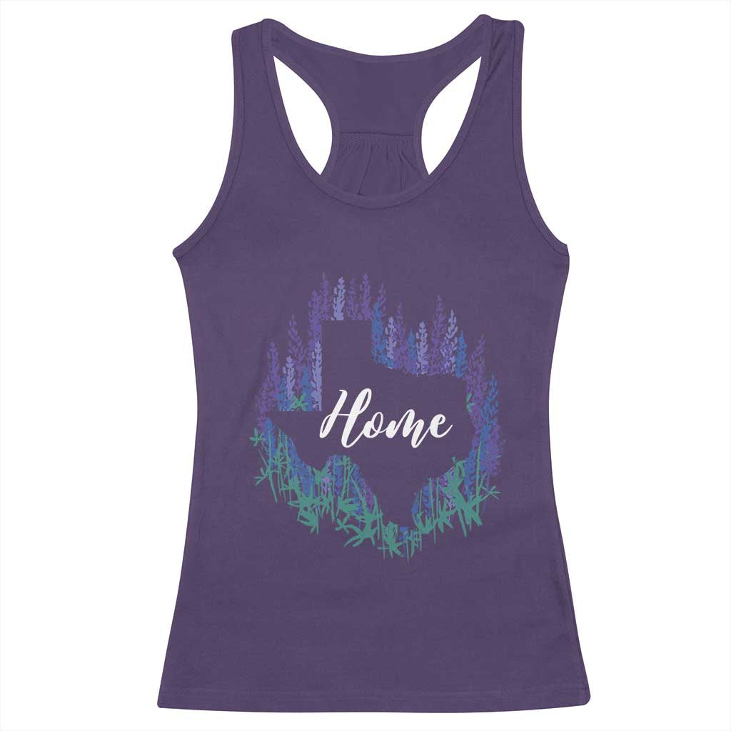 Texas Home State Map Pride Bluebonnets Racerback Tank Top TS11 Purple Print Your Wear