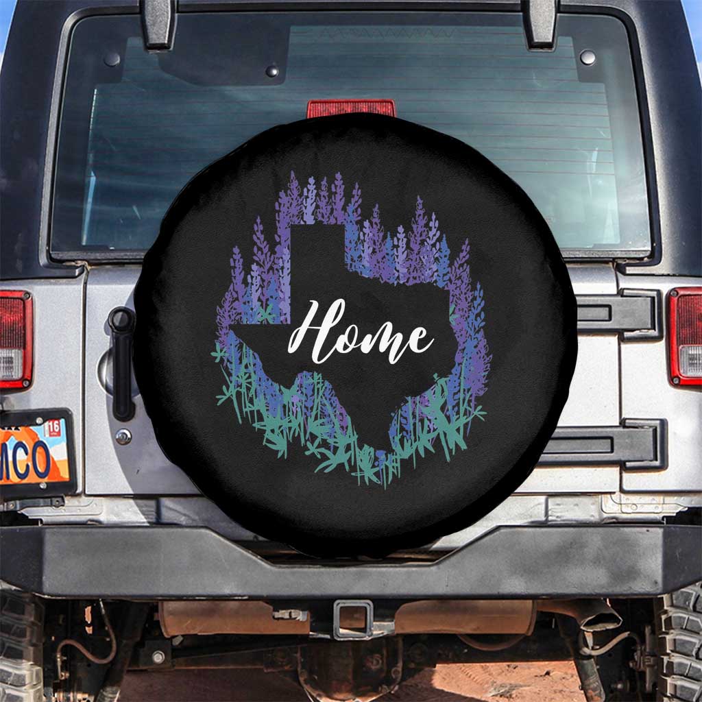 Texas Home State Map Pride Bluebonnets Spare Tire Cover TS11 No hole Black Print Your Wear