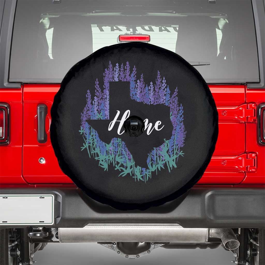 Texas Home State Map Pride Bluebonnets Spare Tire Cover TS11 Black Print Your Wear
