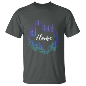 Texas Home State Map Pride Bluebonnets T Shirt TS11 Dark Heather Print Your Wear