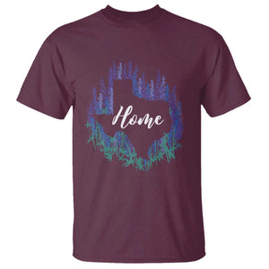 Texas Home State Map Pride Bluebonnets T Shirt TS11 Maroon Print Your Wear