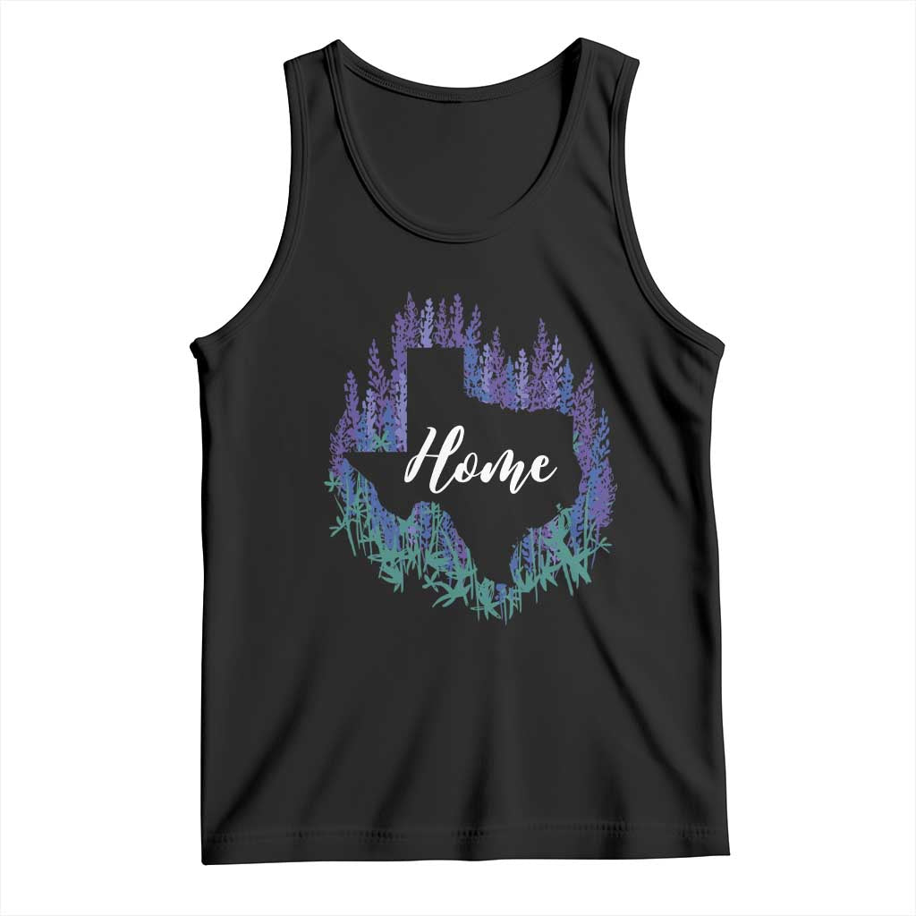 Texas Home State Map Pride Bluebonnets Tank Top TS11 Black Print Your Wear