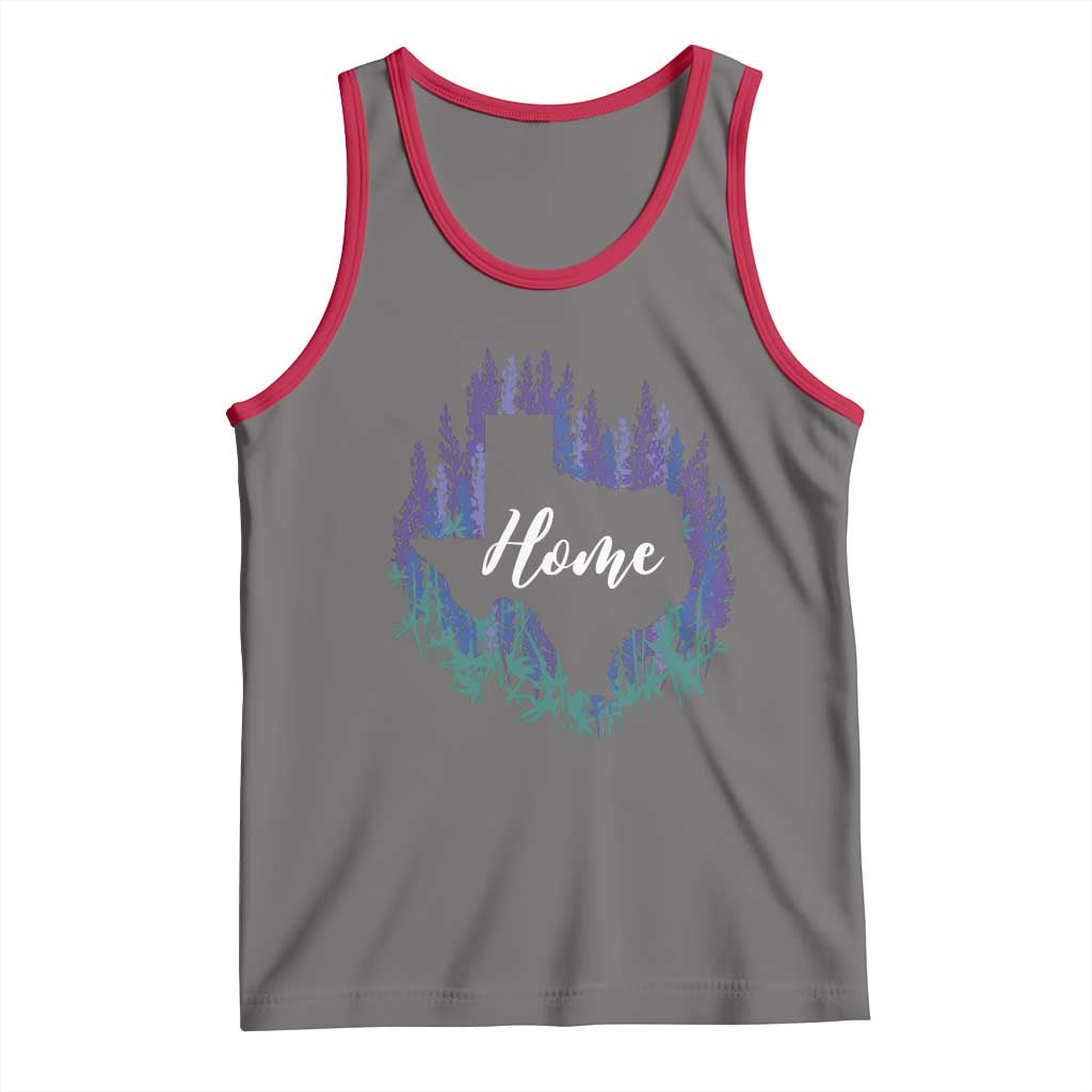 Texas Home State Map Pride Bluebonnets Tank Top TS11 Deep Heather Red Print Your Wear