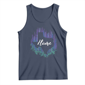 Texas Home State Map Pride Bluebonnets Tank Top TS11 Navy Print Your Wear
