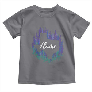 Texas Home State Map Pride Bluebonnets Toddler T Shirt TS11 Charcoal Print Your Wear