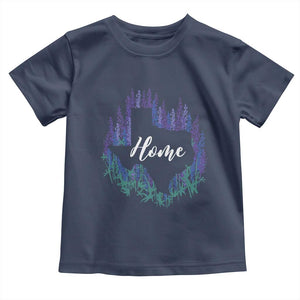 Texas Home State Map Pride Bluebonnets Toddler T Shirt TS11 Navy Print Your Wear