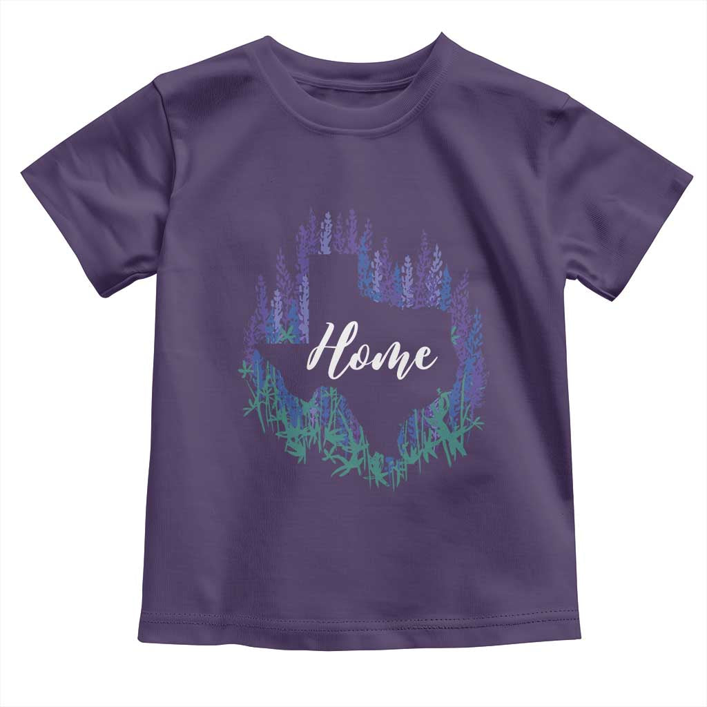 Texas Home State Map Pride Bluebonnets Toddler T Shirt TS11 Purple Print Your Wear