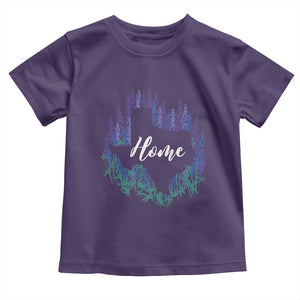 Texas Home State Map Pride Bluebonnets Toddler T Shirt TS11 Purple Print Your Wear