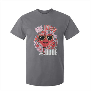 Funny Valentine's Day T Shirt For Kid One Loved Dude Cute Heart Checkerboard TS11 Charcoal Print Your Wear