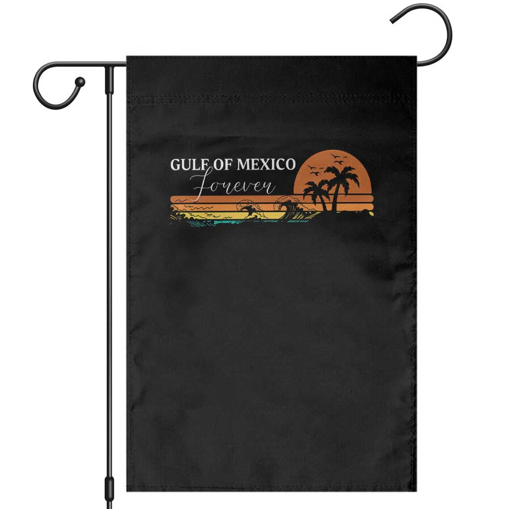Gulf Of Mexico Forever Garden Flag Beach Palm Treen Vintage Retro TS11 Black Print Your Wear