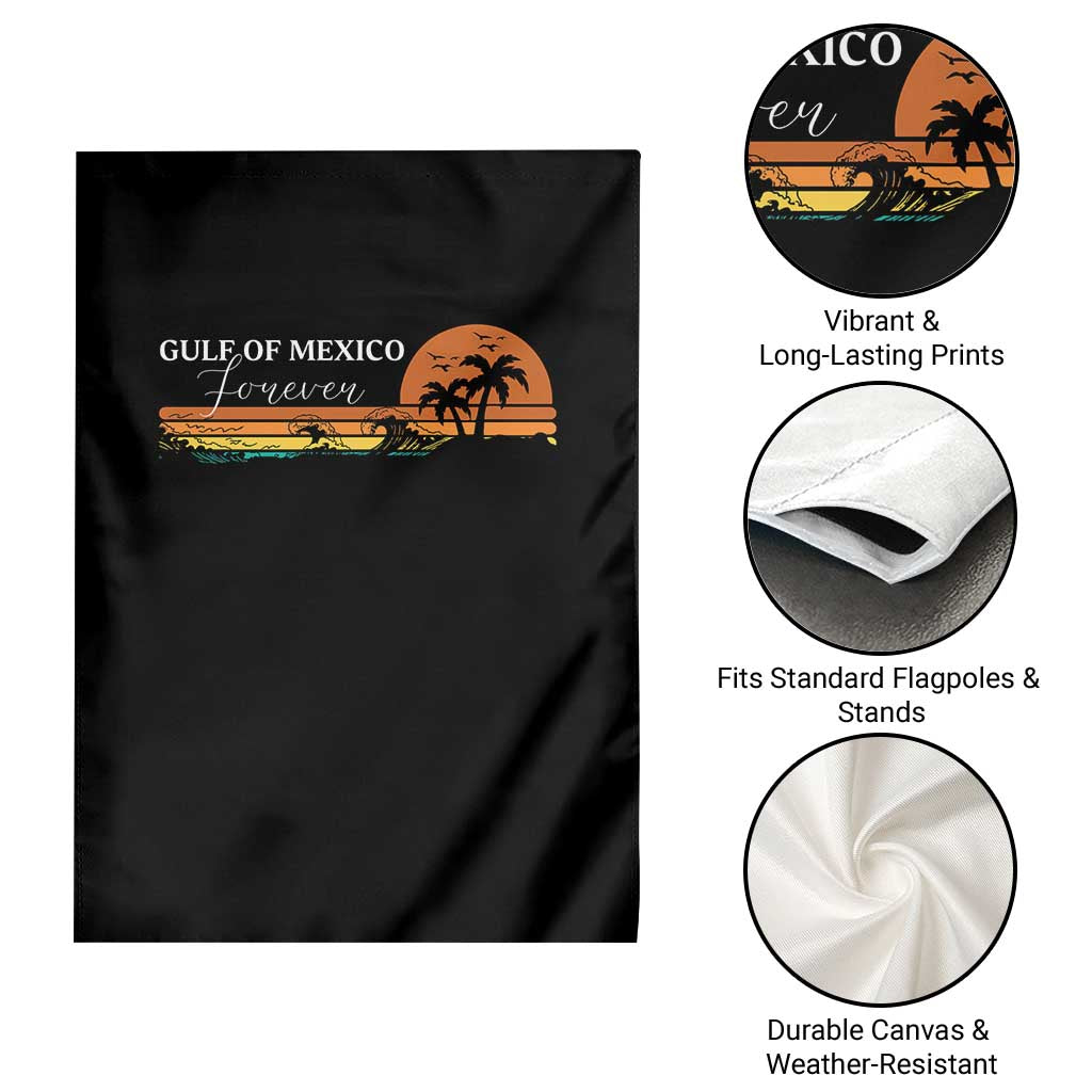 Gulf Of Mexico Forever Garden Flag Beach Palm Treen Vintage Retro TS11 Print Your Wear