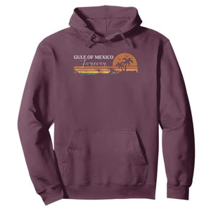 Gulf Of Mexico Forever Hoodie Beach Palm Treen Vintage Retro TS11 Maroon Print Your Wear