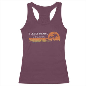 Gulf Of Mexico Forever Racerback Tank Top Beach Palm Treen Vintage Retro TS11 Maroon Print Your Wear