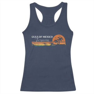 Gulf Of Mexico Forever Racerback Tank Top Beach Palm Treen Vintage Retro TS11 Navy Print Your Wear