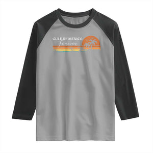 Gulf Of Mexico Forever Raglan Shirt Beach Palm Treen Vintage Retro TS11 Sport Gray Black Print Your Wear