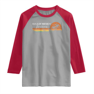 Gulf Of Mexico Forever Raglan Shirt Beach Palm Treen Vintage Retro TS11 Sport Gray Red Print Your Wear