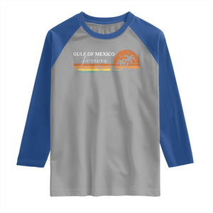 Gulf Of Mexico Forever Raglan Shirt Beach Palm Treen Vintage Retro TS11 Sport Gray Royal Print Your Wear
