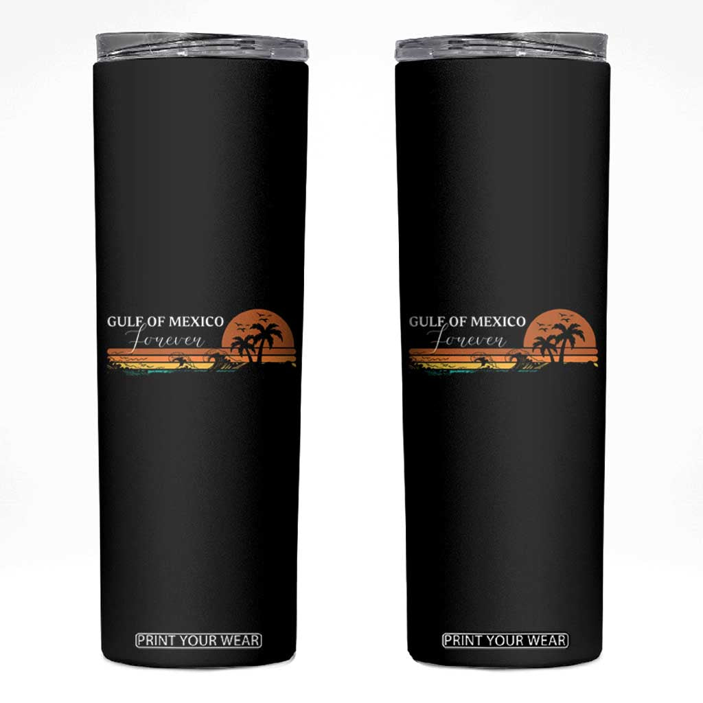 Gulf Of Mexico Forever Skinny Tumbler Beach Palm Treen Vintage Retro TS11 Black Print Your Wear