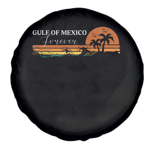Gulf Of Mexico Forever Spare Tire Cover Beach Palm Treen Vintage Retro TS11 Print Your Wear