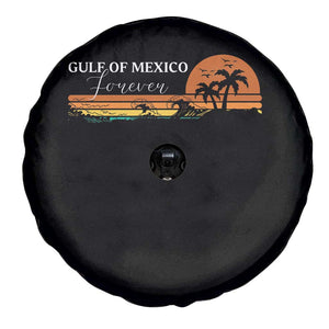 Gulf Of Mexico Forever Spare Tire Cover Beach Palm Treen Vintage Retro TS11 Print Your Wear
