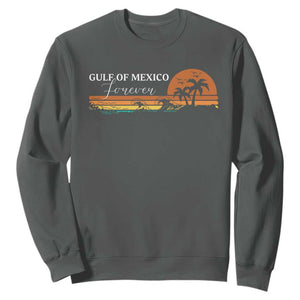 Gulf Of Mexico Forever Sweatshirt Beach Palm Treen Vintage Retro TS11 Dark Heather Print Your Wear