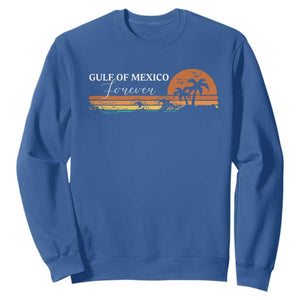 Gulf Of Mexico Forever Sweatshirt Beach Palm Treen Vintage Retro TS11 Royal Blue Print Your Wear
