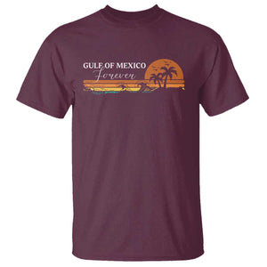 Gulf Of Mexico Forever T Shirt Beach Palm Treen Vintage Retro TS11 Maroon Print Your Wear