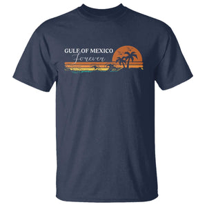 Gulf Of Mexico Forever T Shirt Beach Palm Treen Vintage Retro TS11 Navy Print Your Wear