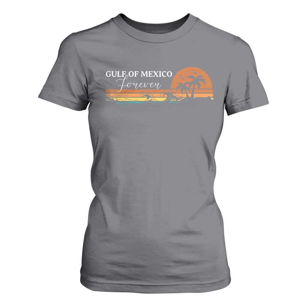 Gulf Of Mexico Forever T Shirt For Women Beach Palm Treen Vintage Retro TS11 Charcoal Print Your Wear