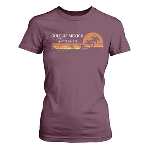 Gulf Of Mexico Forever T Shirt For Women Beach Palm Treen Vintage Retro TS11 Maroon Print Your Wear
