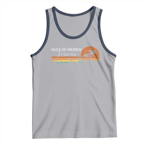 Gulf Of Mexico Forever Tank Top Beach Palm Treen Vintage Retro TS11 Athletic Heather Navy Print Your Wear