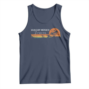 Gulf Of Mexico Forever Tank Top Beach Palm Treen Vintage Retro TS11 Navy Print Your Wear