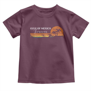 Gulf Of Mexico Forever Toddler T Shirt Beach Palm Treen Vintage Retro TS11 Maroon Print Your Wear