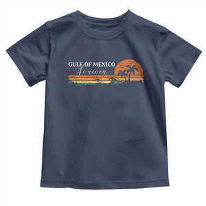 Gulf Of Mexico Forever Toddler T Shirt Beach Palm Treen Vintage Retro TS11 Navy Print Your Wear