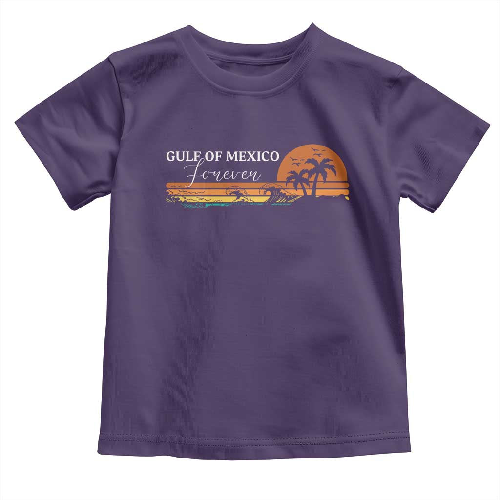 Gulf Of Mexico Forever Toddler T Shirt Beach Palm Treen Vintage Retro TS11 Purple Print Your Wear