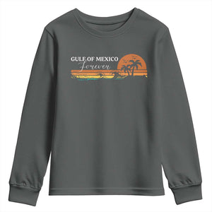 Gulf Of Mexico Forever Youth Sweatshirt Beach Palm Treen Vintage Retro TS11 Dark Heather Print Your Wear