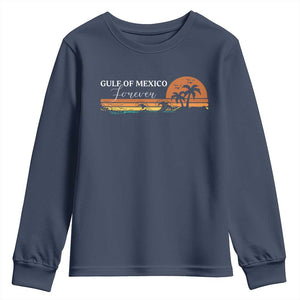 Gulf Of Mexico Forever Youth Sweatshirt Beach Palm Treen Vintage Retro TS11 Navy Print Your Wear