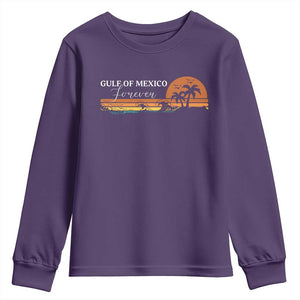 Gulf Of Mexico Forever Youth Sweatshirt Beach Palm Treen Vintage Retro TS11 Purple Print Your Wear