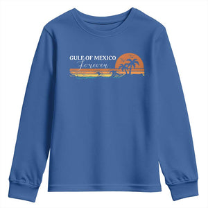 Gulf Of Mexico Forever Youth Sweatshirt Beach Palm Treen Vintage Retro TS11 Royal Blue Print Your Wear