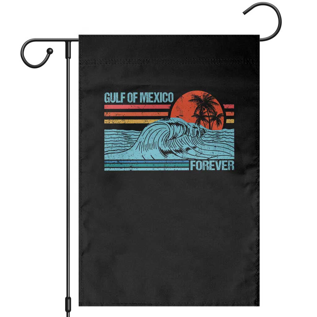 Gulf Of Mexico Forever Garden Flag Vintage Retro Beach Coconut Tree TS11 Black Print Your Wear