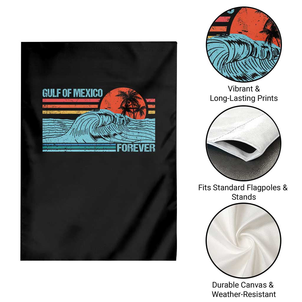 Gulf Of Mexico Forever Garden Flag Vintage Retro Beach Coconut Tree TS11 Print Your Wear