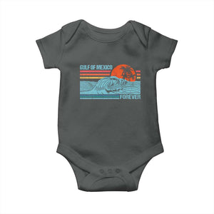 Gulf Of Mexico Forever Baby Onesie Vintage Retro Beach Coconut Tree TS11 Dark Heather Print Your Wear