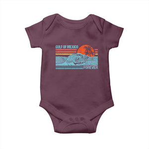 Gulf Of Mexico Forever Baby Onesie Vintage Retro Beach Coconut Tree TS11 Maroon Print Your Wear