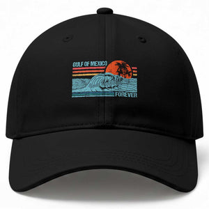 Gulf Of Mexico Forever Baseball Cap Vintage Retro Beach Coconut Tree TS11 Print Your Wear