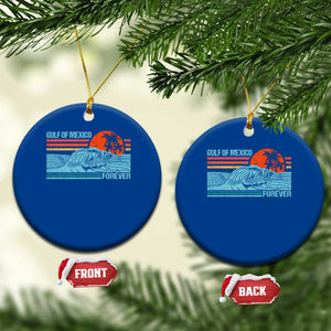 Gulf Of Mexico Forever Ceramic Ornament Vintage Retro Beach Coconut Tree TS11 1pc Blue Print Your Wear