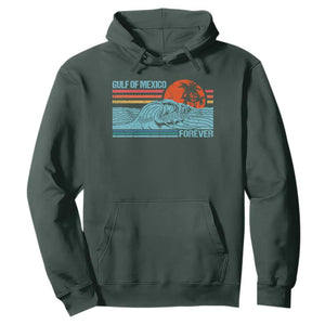 Gulf Of Mexico Forever Hoodie Vintage Retro Beach Coconut Tree TS11 Dark Forest Green Print Your Wear